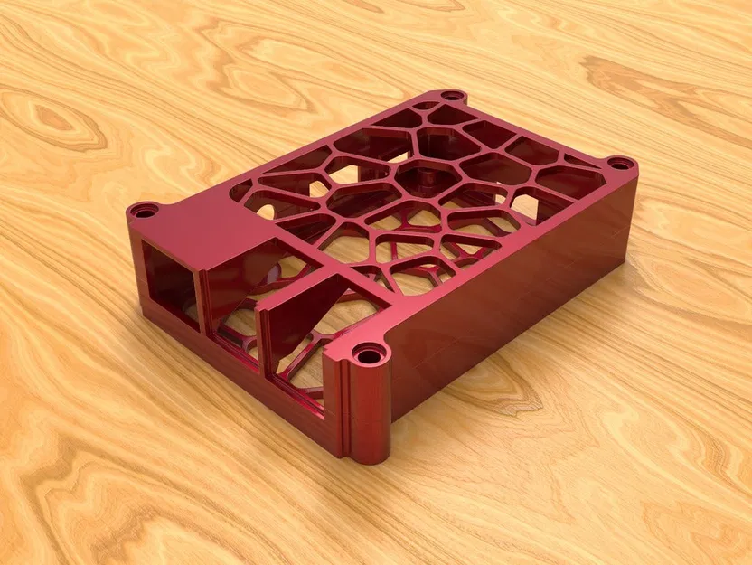 Vỏ Case Raspberry Pi 3B+ Vân Voronoi Tản Nhiệt - Image 1