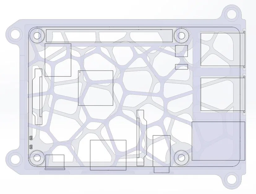 Vỏ Case Raspberry Pi 3B+ Vân Voronoi Tản Nhiệt - Image 5