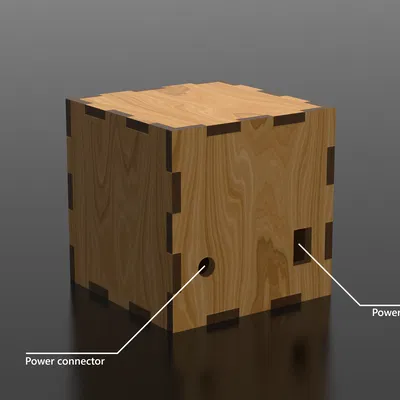 Khối Lập Phương Cá Heo Cắt Laser Đèn LED