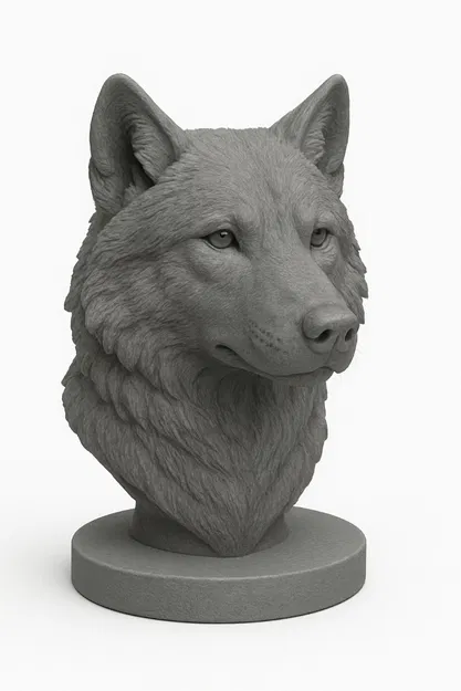 Tượng bán thân Sói - Image 1