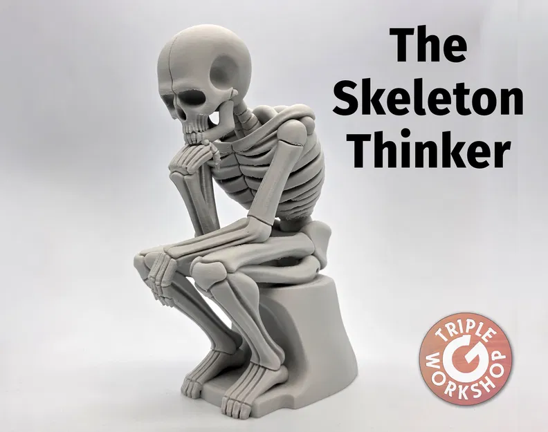 Tượng Bộ Xương Đang Suy Tư - Image 1