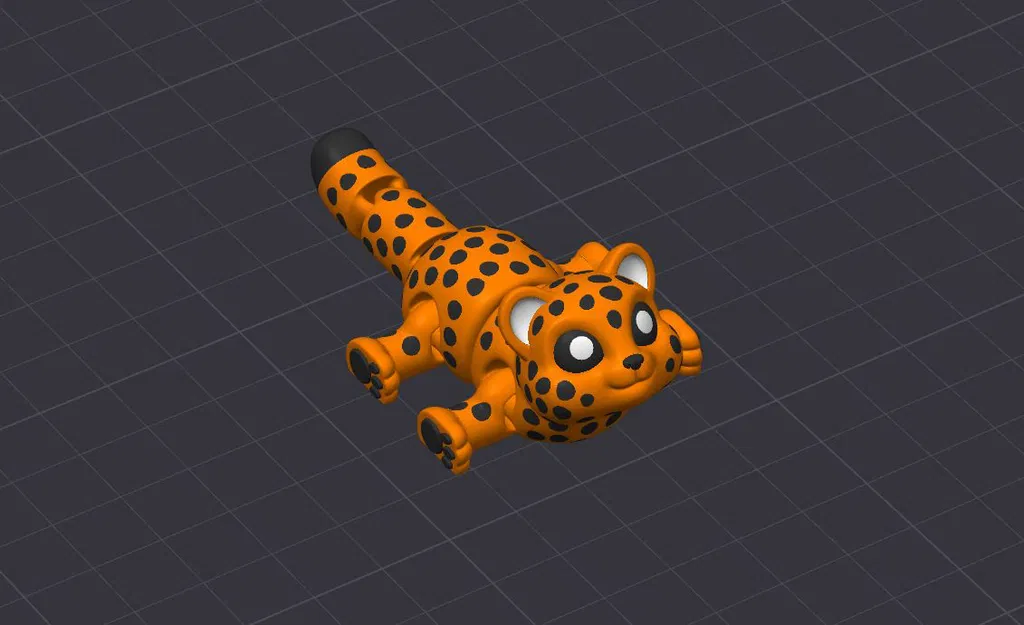 Mô hình Móc Khóa Báo Gấm Khớp Nối - Leopard Articulated Keychain Figure - Image 2