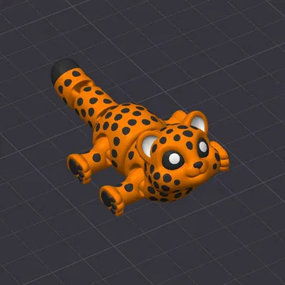 Mô hình Móc Khóa Báo Gấm Khớp Nối - Leopard Articulated Keychain Figure