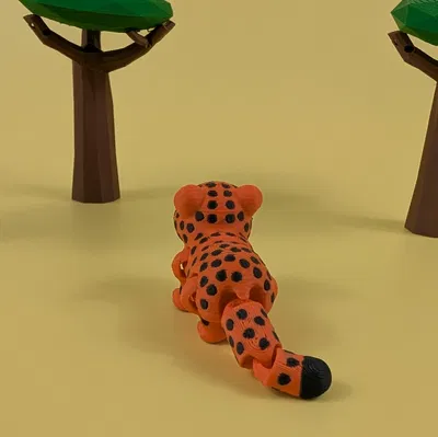 Mô hình Móc Khóa Báo Gấm Khớp Nối - Leopard Articulated Keychain Figure