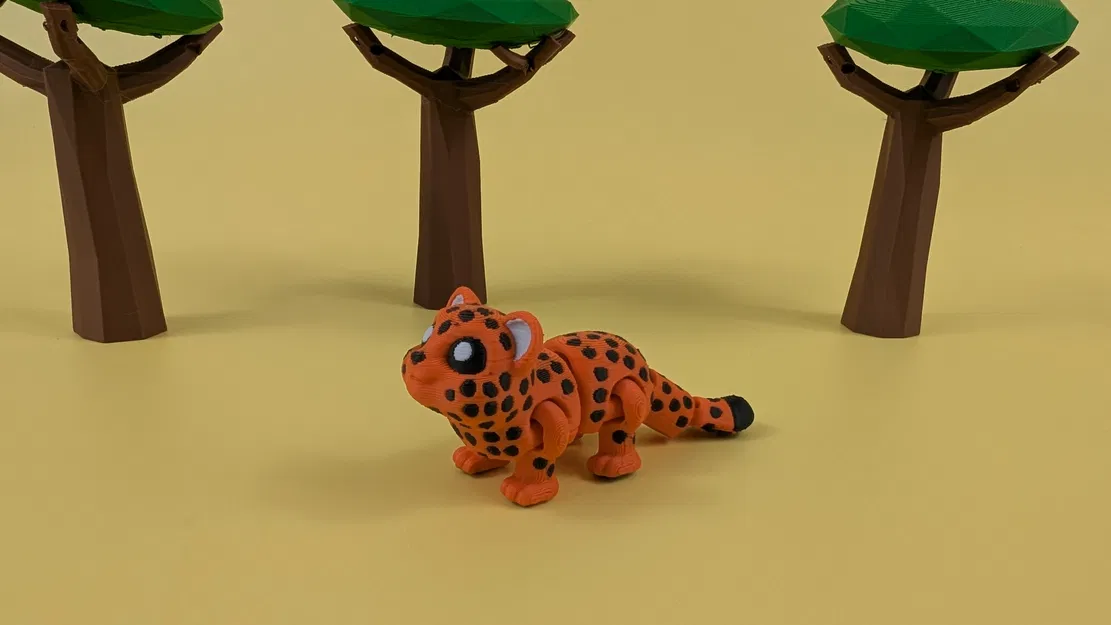 Mô hình Móc Khóa Báo Gấm Khớp Nối - Leopard Articulated Keychain Figure - Image 5