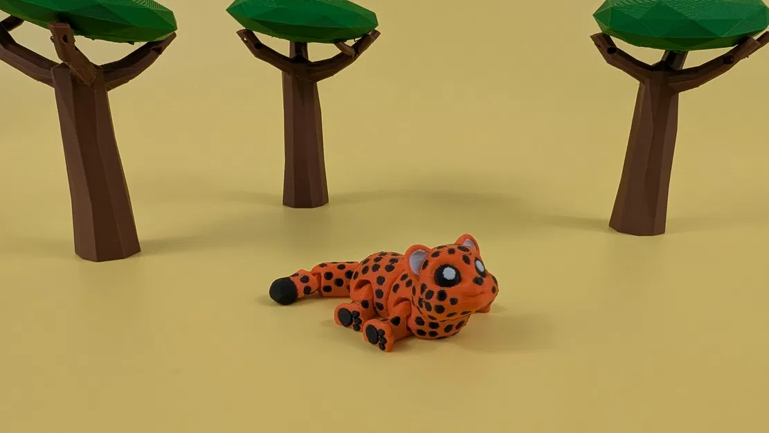 Mô hình Móc Khóa Báo Gấm Khớp Nối - Leopard Articulated Keychain Figure - Image 6