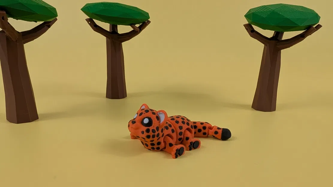 Mô hình Móc Khóa Báo Gấm Khớp Nối - Leopard Articulated Keychain Figure - Image 8