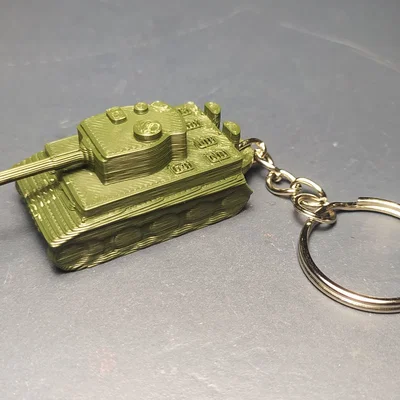 Móc khóa xe tăng in dễ dàng - Tiger 1, Centurion (có tháp pháo xoay)