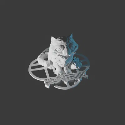 Derpy Chi Tiết với Logo Huntrix fanart thợ săn quỷ kpop