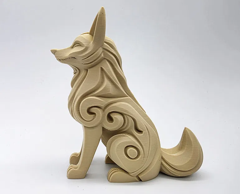 Sói Tự Hào Chạm Khắc Gỗ - Image 3