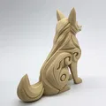 Sói Tự Hào Chạm Khắc Gỗ - Thumbnail 6