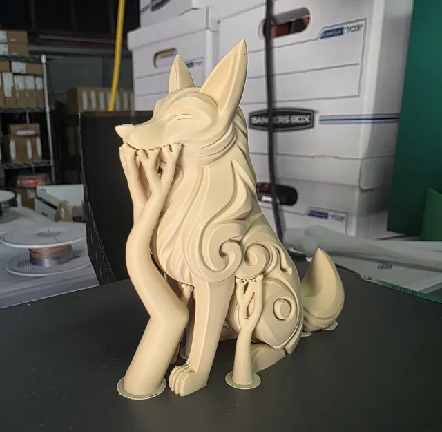 Sói Tự Hào Chạm Khắc Gỗ - Image 7