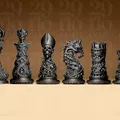 Bộ Cờ Vua Trang Trí Phong Cách Gothic - Thumbnail 2