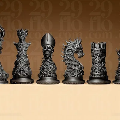 Bộ Cờ Vua Trang Trí Phong Cách Gothic