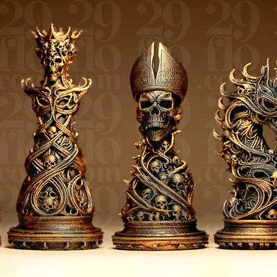 Bộ Cờ Vua Trang Trí Phong Cách Gothic