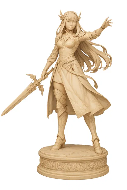 Tượng Chiến Binh Valkyrie – Có thể tô màu - Image 1