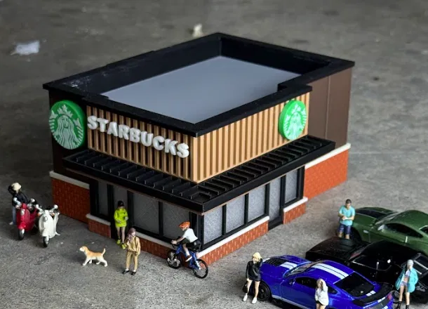 Mô hình Tí Hon 1:64 Starbucks Diorama - Image 1