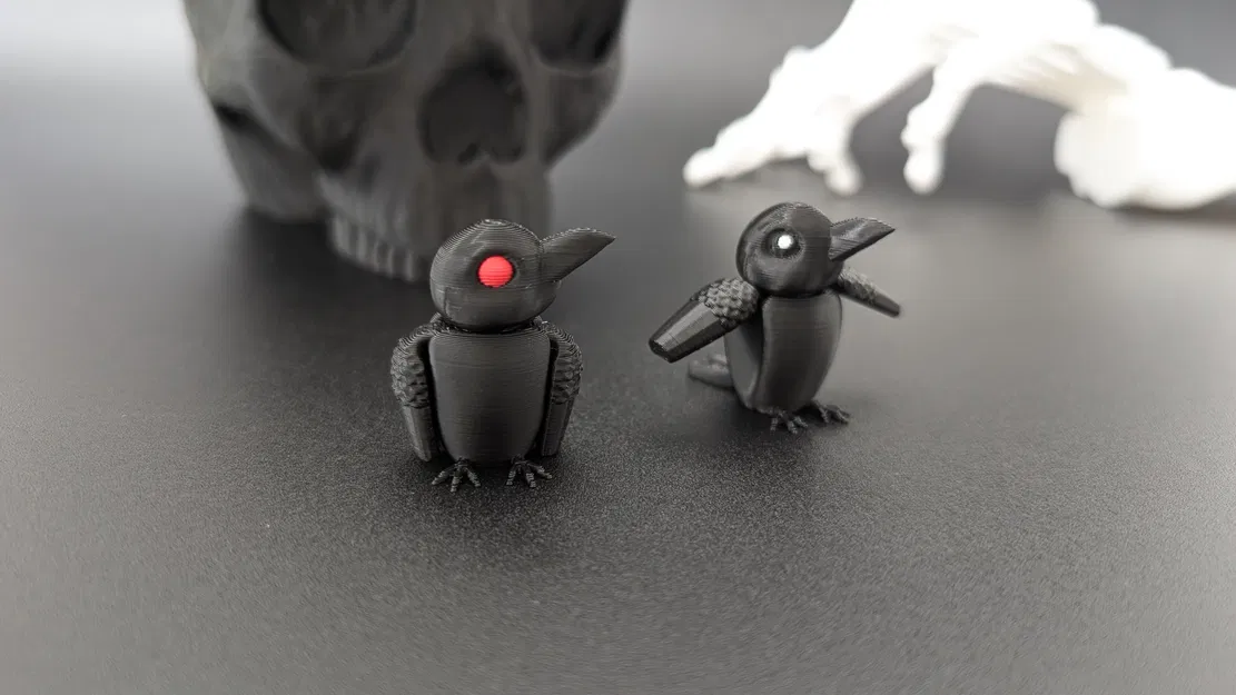 Quạ - Móc Khóa Nhân Hình Khớp Nối - Image 1