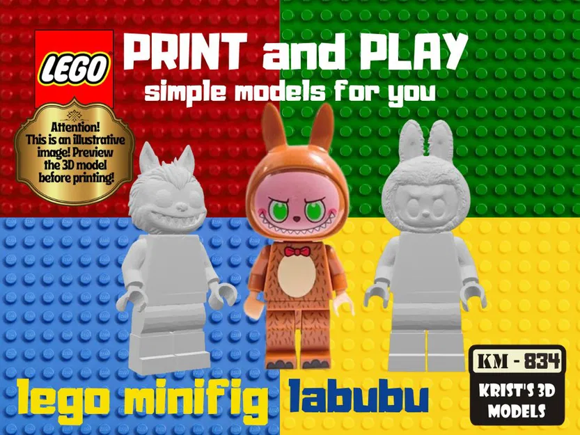 Mô hình Lego Minifig Labubu - Image 1