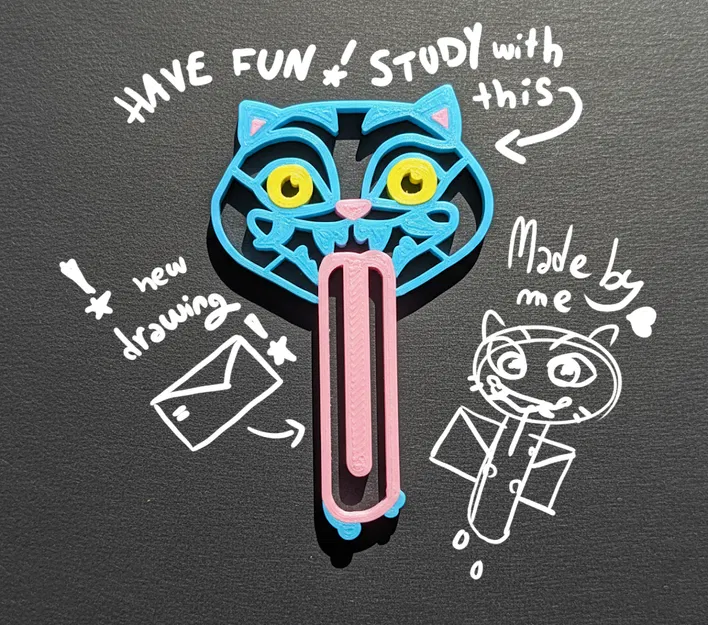 Bookmark Hổ Derpy Kpop Demon Hunters STL Đa Sắc - Image 1