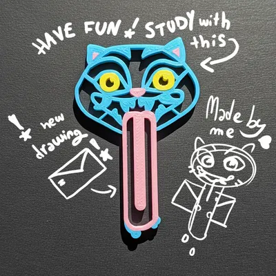 Bookmark Hổ Derpy Kpop Demon Hunters STL Đa Sắc