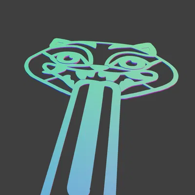 Bookmark Hổ Derpy Kpop Demon Hunters STL Đa Sắc