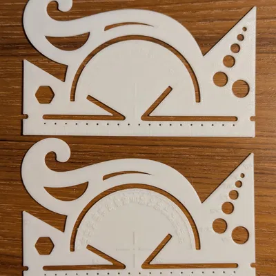 Thước Đo Cong Hình Pháp Có Giác Đo Góc, Thước Kẻ Và Vòng Tròn