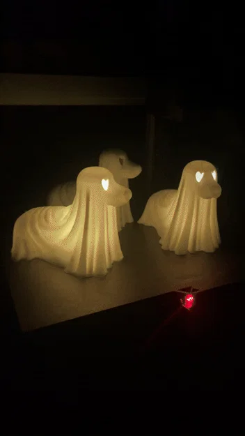 Dachshund Ghost (Đèn Tealight) - Mô Hình Chó Ma - Image 1