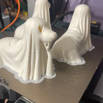 Dachshund Ghost (Đèn Tealight) - Mô Hình Chó Ma