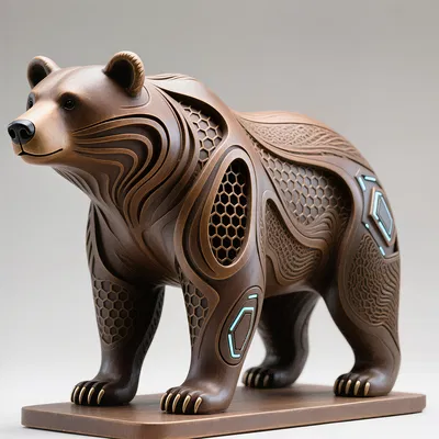 Gấu Nâu, Điêu Khắc Lục Giác