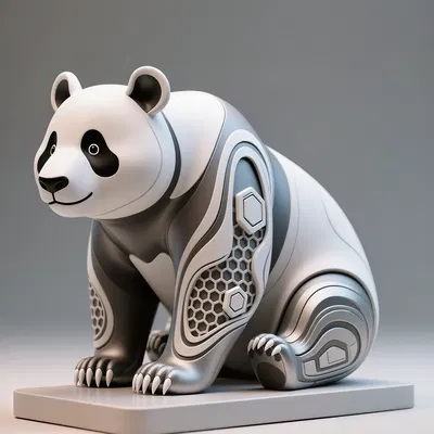 Tượng Gấu Trúc Khổng Lồ Hexa Độc Đáo