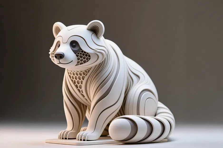 Tượng Gấu Đỏ Bắc Trúc Hexa - Image 1