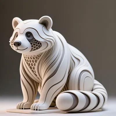 Tượng Gấu Đỏ Bắc Trúc Hexa