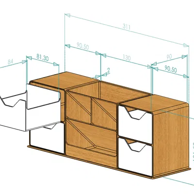 Hộp bút kiêm ngăn kéo đựng đồ