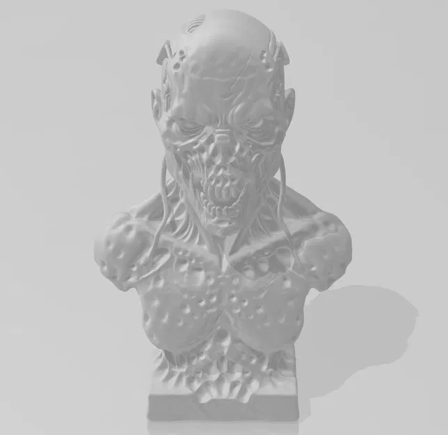 Tượng Đầu Zombie Cyborg Ghê Rợn – Tác Phẩm Điêu Khắc Kinh Dị Khoa Học Viễn Tưởng – Halloween - Image 7