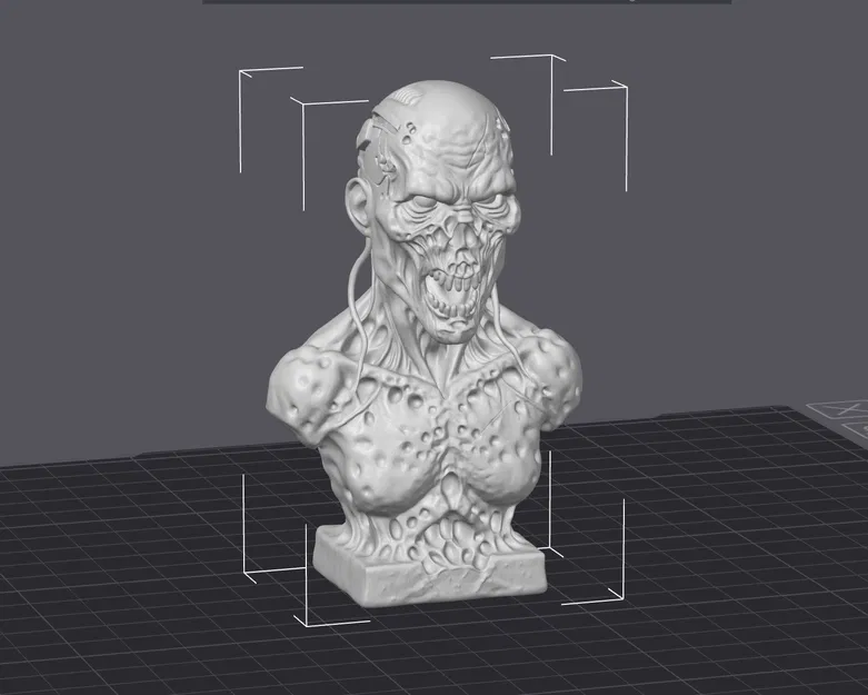 Tượng Đầu Zombie Cyborg Ghê Rợn – Tác Phẩm Điêu Khắc Kinh Dị Khoa Học Viễn Tưởng – Halloween - Image 8