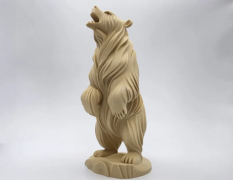 Tượng Gấu Xám Gỗ Tự Nhiên - Image 3