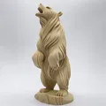 Tượng Gấu Xám Gỗ Tự Nhiên - Thumbnail 3