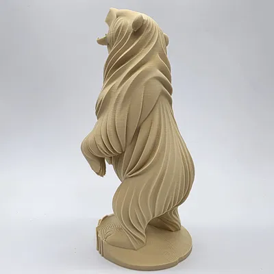 Tượng Gấu Xám Gỗ Tự Nhiên