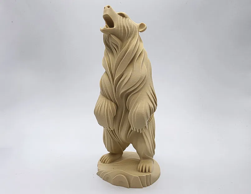 Tượng Gấu Xám Gỗ Tự Nhiên - Image 6