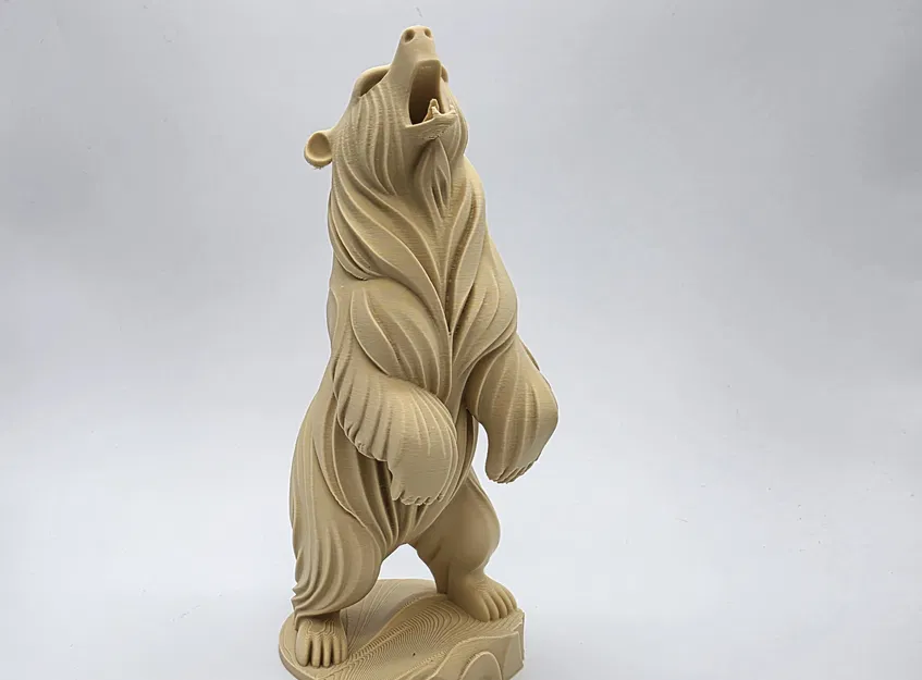 Tượng Gấu Xám Gỗ Tự Nhiên - Image 7