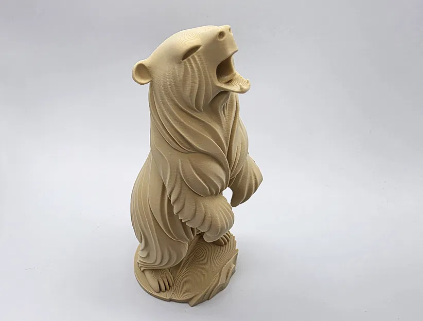 Tượng Gấu Xám Gỗ Tự Nhiên - Image 8