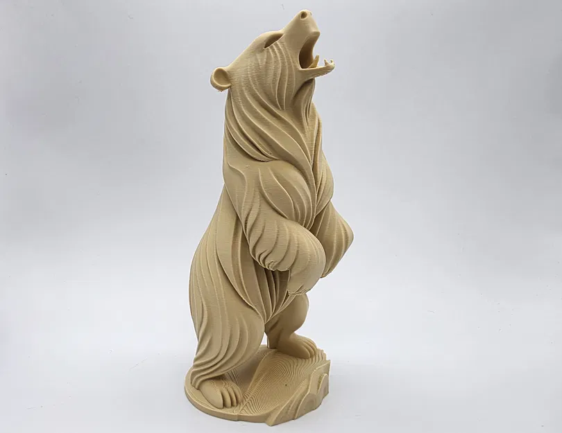 Tượng Gấu Xám Gỗ Tự Nhiên - Image 10