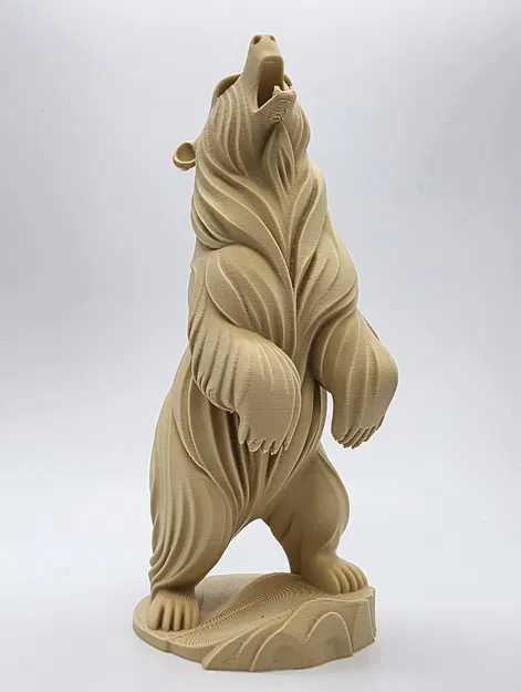 Tượng Gấu Xám Gỗ Tự Nhiên - Image 11