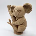 Koala Gỗ Tạc Trên Cây - Thumbnail 2
