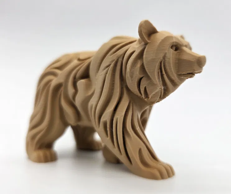 Tượng Gấu Đi Bộ Chạm Khắc Gỗ - Image 2