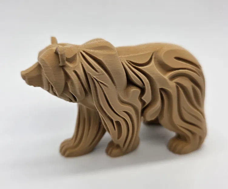Tượng Gấu Đi Bộ Chạm Khắc Gỗ - Image 3