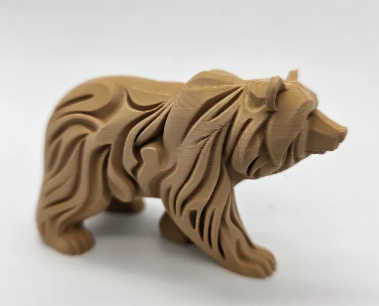 Tượng Gấu Đi Bộ Chạm Khắc Gỗ - Image 4