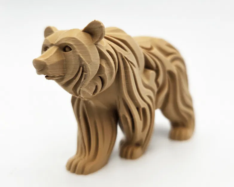 Tượng Gấu Đi Bộ Chạm Khắc Gỗ - Image 5