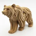 Tượng Gấu Đi Bộ Chạm Khắc Gỗ - Thumbnail 5
